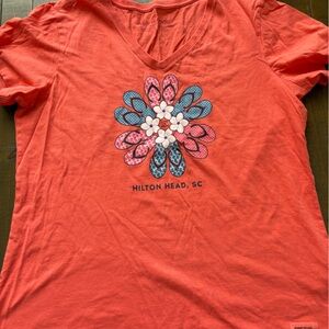 Life Is Good Coral T-Shirt